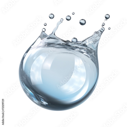 Water drop isolated on transparent or white background