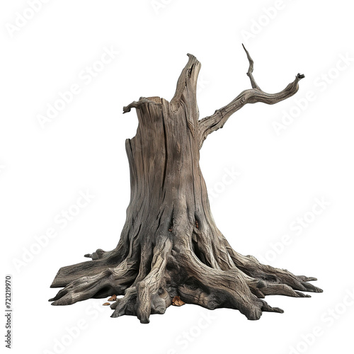 old dead tree stump and roots png