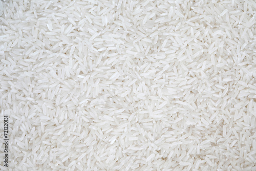 Jasmine or Basmati rice grains background photo