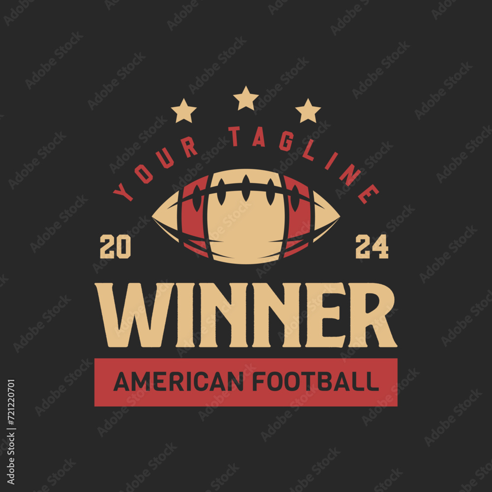 American football logo isolated. American football logo badge. American football league label, emblem and design element