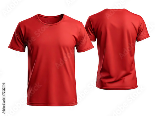 red t shirt for mockup png on transparent background 