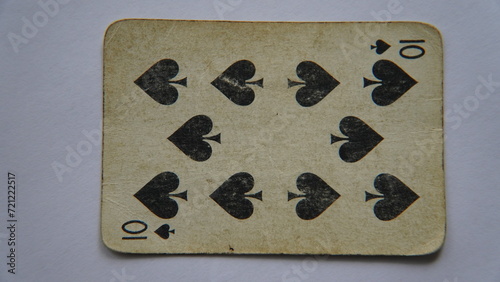 old ten of spades, playing card