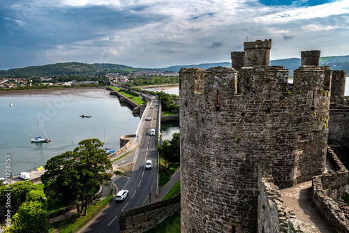 View From Conwy Castle To Bridge Over River Conwy In North Wales, United Kingdom