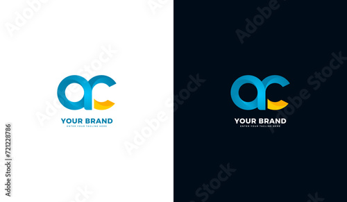 Letter ac infinity logo. Graphic design vector
