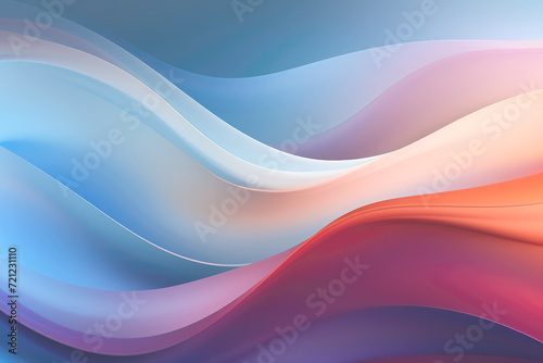 Abstract 3D colorful gradient curved shape pastel background