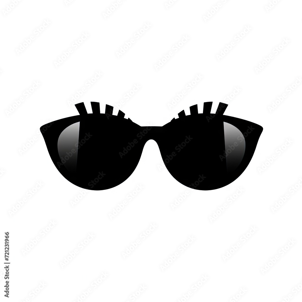 Fototapeta premium Glasses Icon, Eye Glasses Symbol, Minimal Sunglasses Silhouette, Eyeglasses Sign