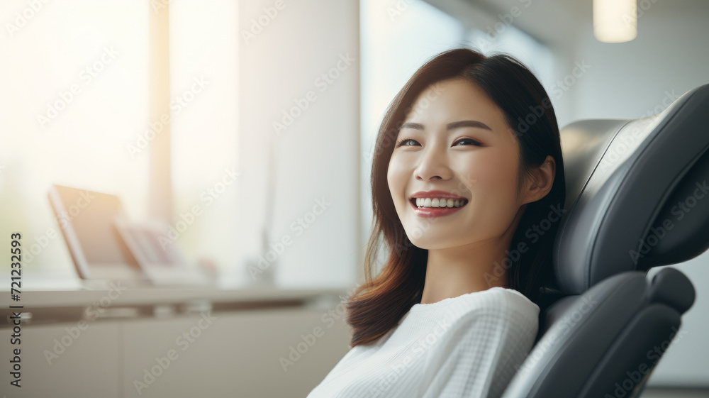 Portrait of a smiling young girl of Asian appearance Portrait of a smiling young girl of Asian appearance