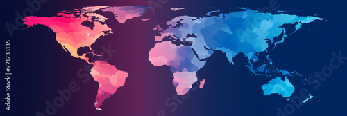 World map background gradient photo