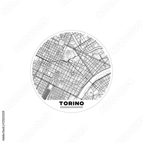 Wallpaper Mural Torino vectorial map Torontodigital.ca