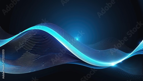 Ethereal Dance of Light: Abstract Visualization of Flowing Waves
