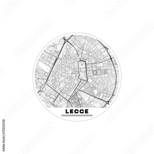 Lecce vectorial map