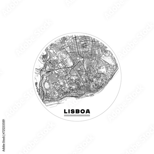 Lisboa vectorial map