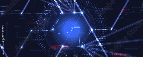 Abstract data background. Futuristic technology style. Elegant digital  background for business cyber presentations.