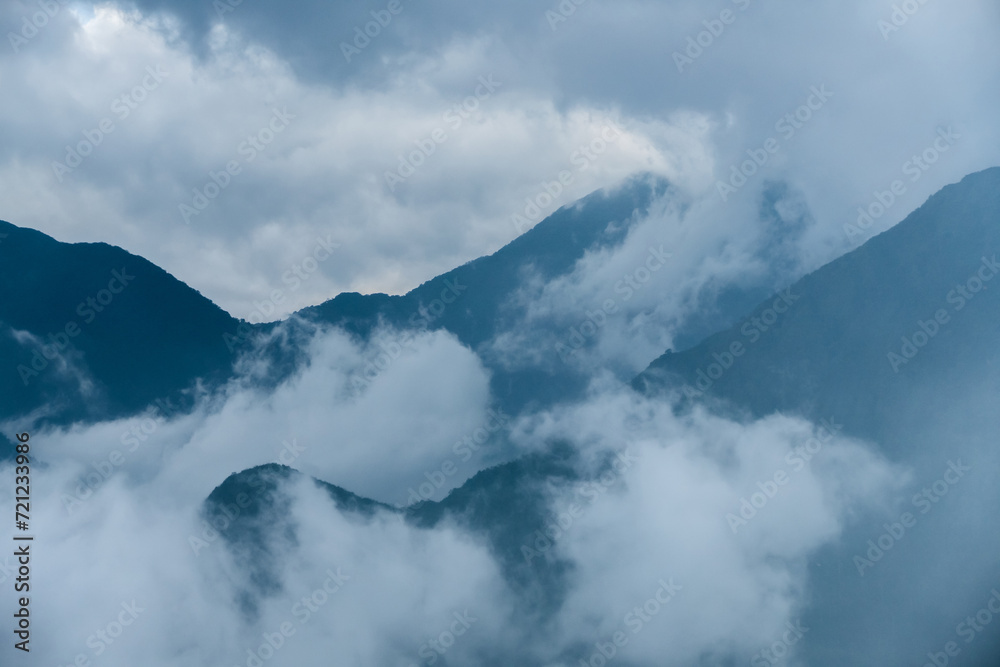 Mountains in the clouds