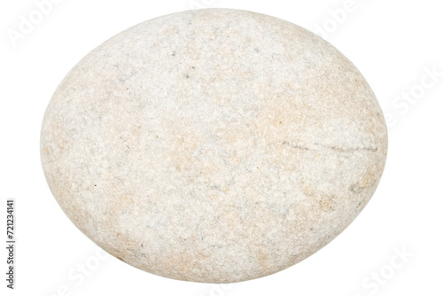 Top view of single gray pebble