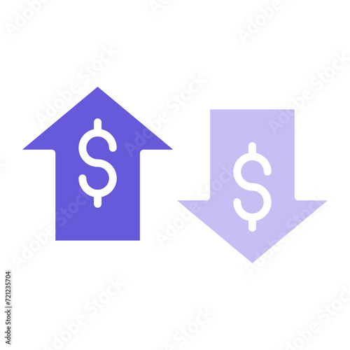 Increase and Decrease in Rate Icon of Business & Economy iconset.