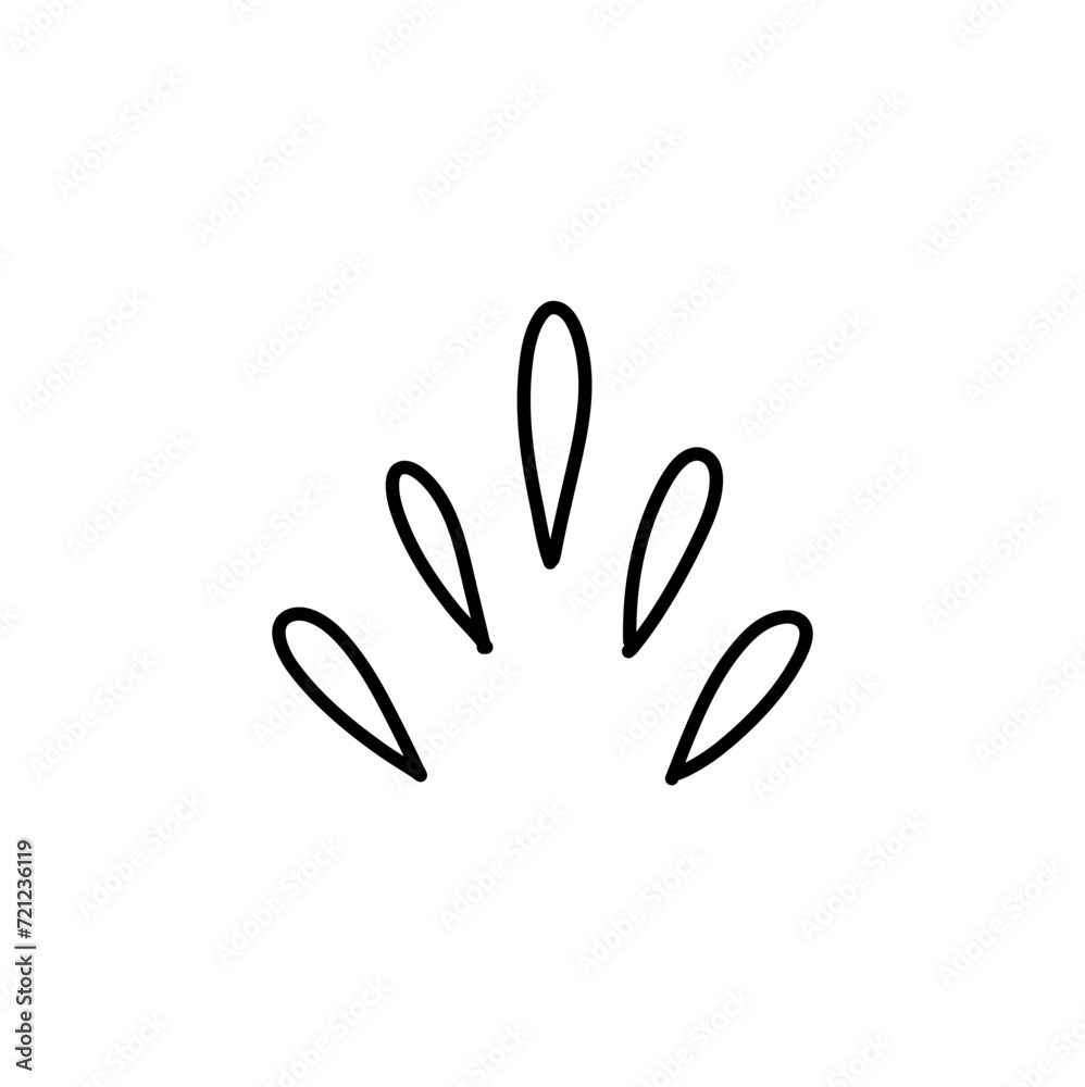Sunburst doodle splash element Sunburst doodle splash element
