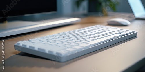 White Keyboard Keys, Macro Shot of Keyboard Buttons