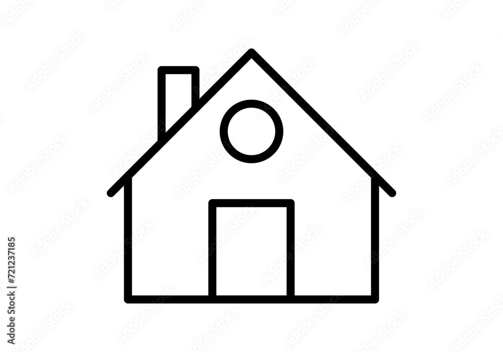 Icono negro de una casa en fondo blanco. Icono negro de una casa en fondo blanco.