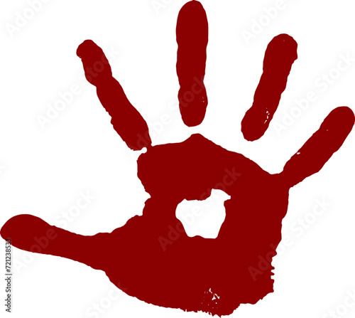 子供手形　手跡　黒　墨 血のり