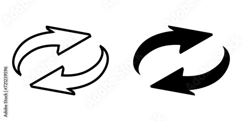 Repeat icon vector. Refresh icon sign symbol vector. Reload arrow vector icon illustration isolated on white background