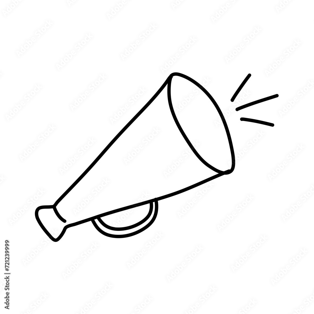 Hand drawn megaphone icon Hand drawn megaphone icon