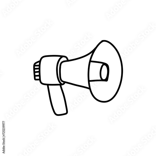 Hand drawn megaphone icon