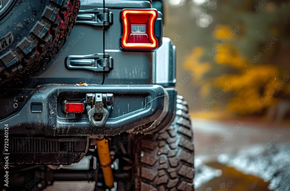 Fototapeta premium Enhance Your Jeep Wrangler - Trailer Hitch Attachment for Off-Road Adventures on Amazon