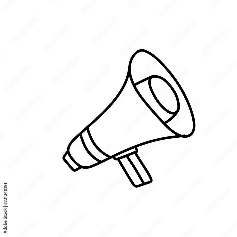 Hand drawn megaphone icon Hand drawn megaphone icon