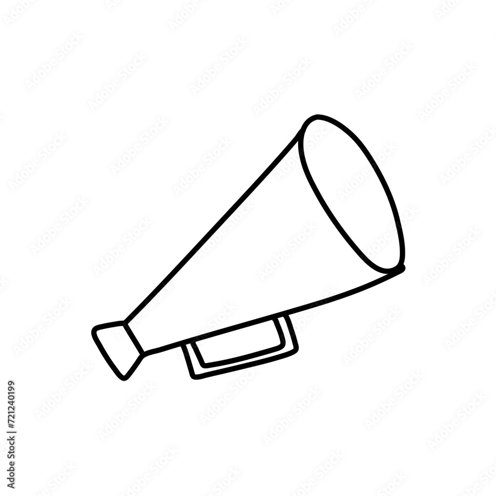 Hand drawn megaphone icon Hand drawn megaphone icon