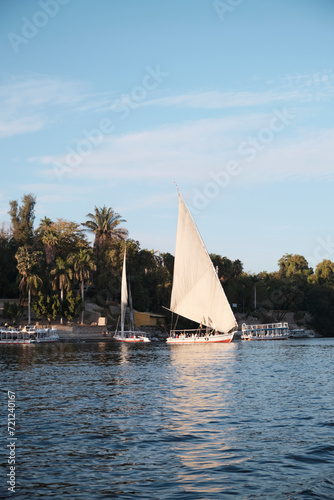 sailing on the nile in Aswan, Egypt