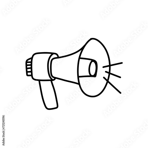 Hand drawn megaphone icon