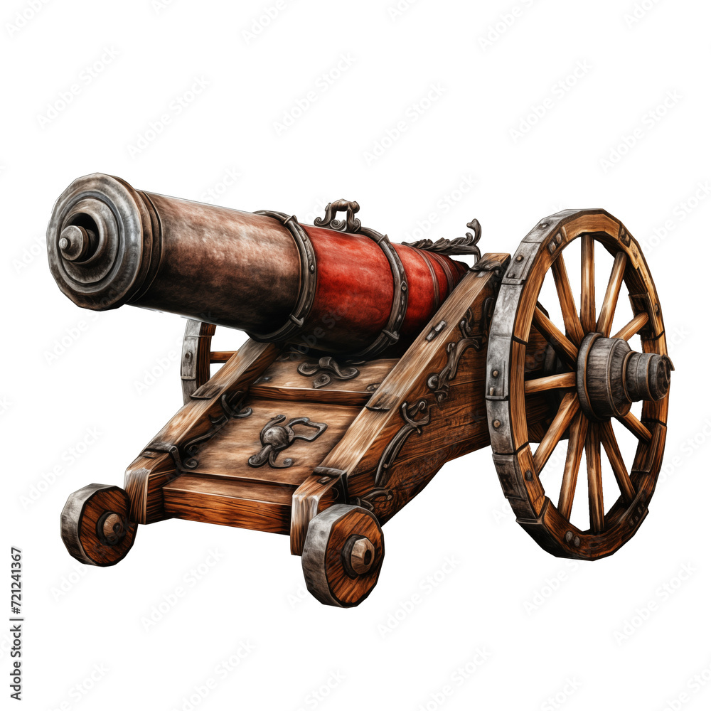 old cannon isolated