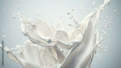 Artful Representation of Milk Splash Transformation

