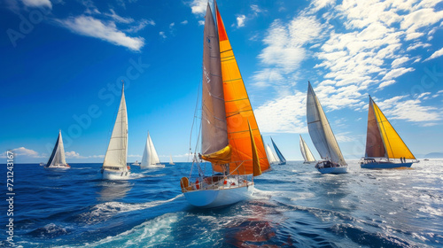 sailing regatta competition in sea