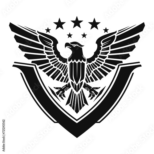 military emblem eagle with stars
