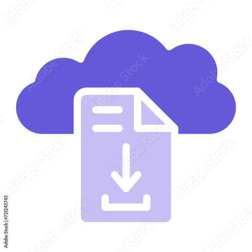 Download File on Cloud Icon of Work from Home iconset.
