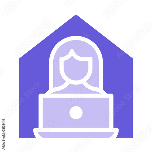 Women Working at Home Icon of Work from Home iconset.