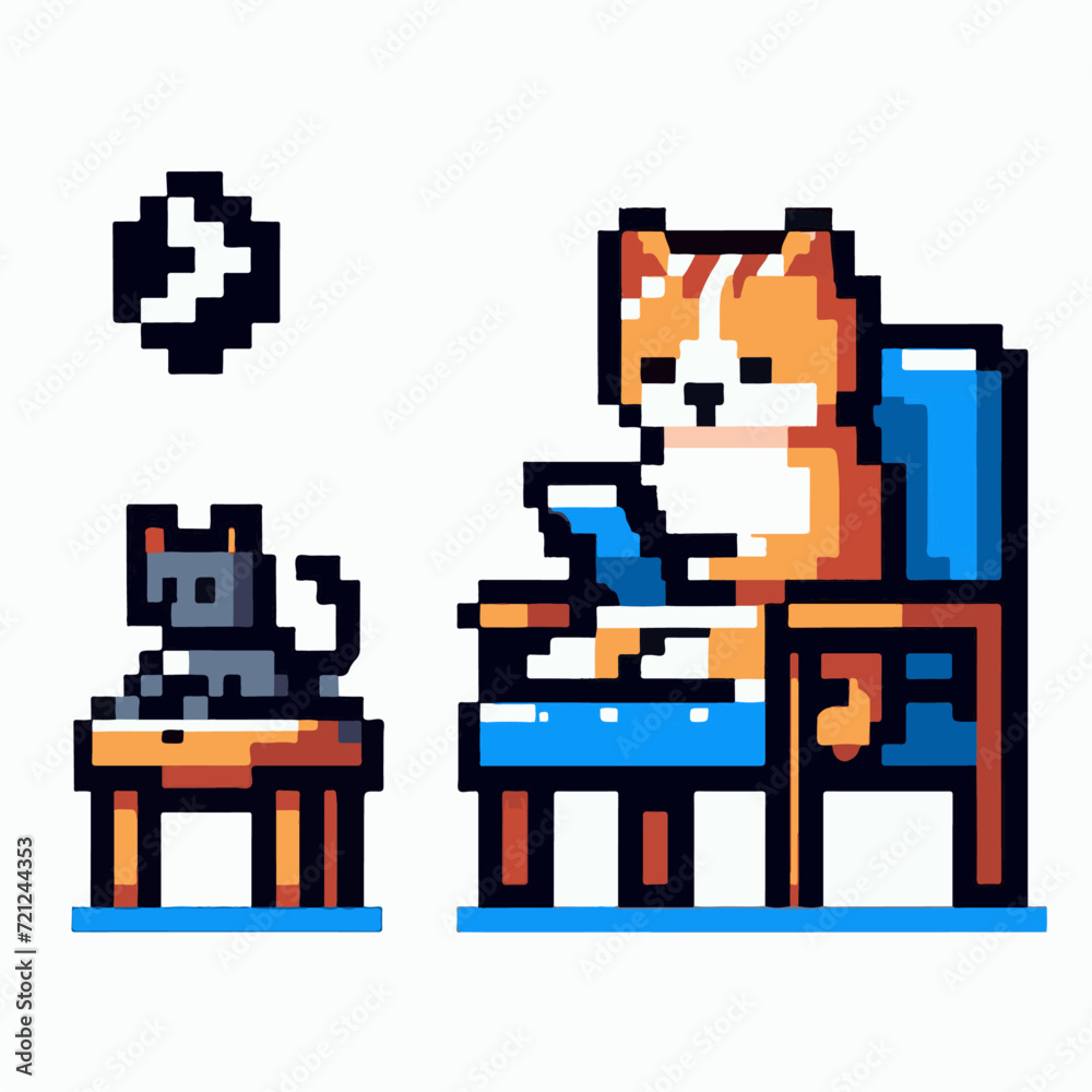 Obraz premium A cat looking at a phone in serious 