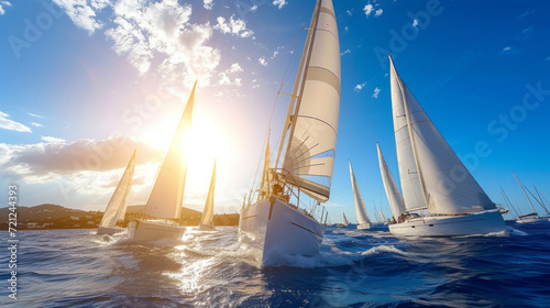 sailing regatta competition in sea