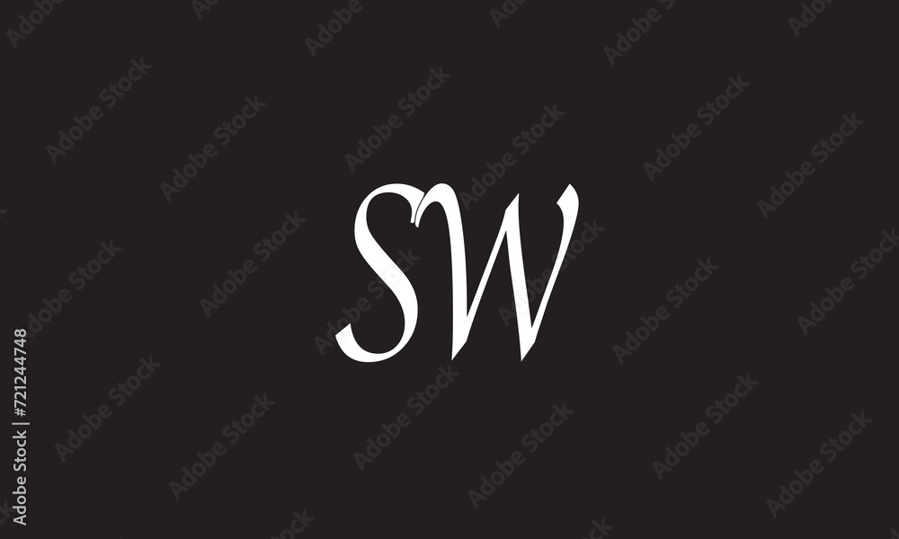 SW, WS, S, W Abstract Letters Logo Monogram SW, WS, S, W Abstract Letters Logo Monogram