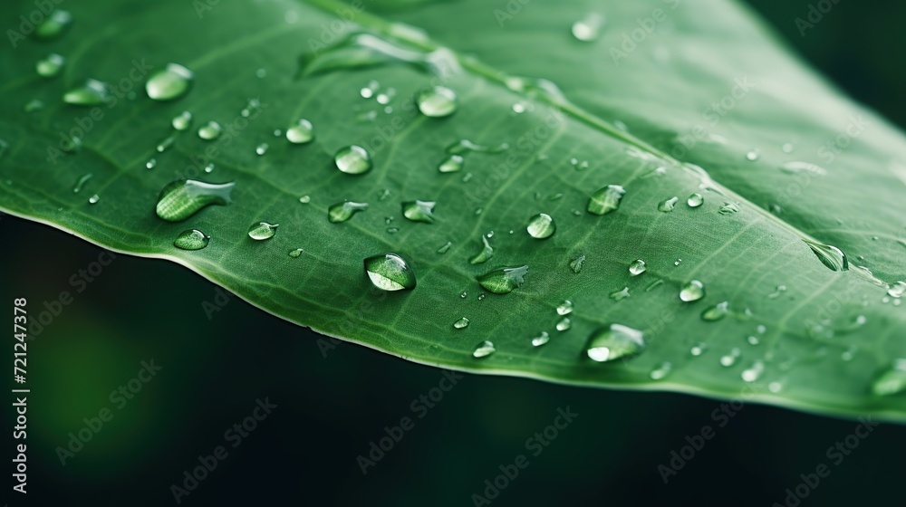 leaf with raindrops ,Dew drops on green leaf leaf with raindrops ,Dew drops on green leaf