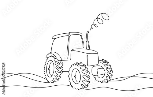 Tractor. Agriculture. Field