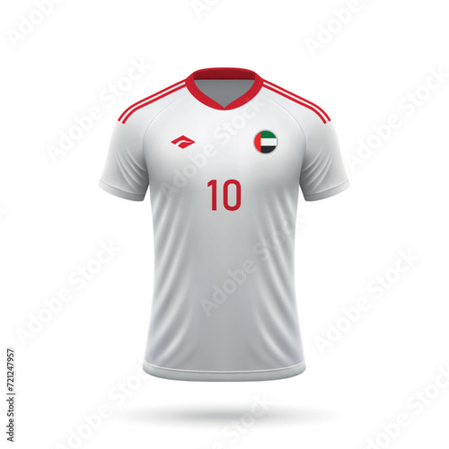 3d realistic soccer jersey United Arab Emirates national team 2024