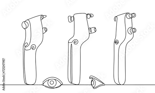 Intraocular pressure tonometer. Eye. Oculist. Device