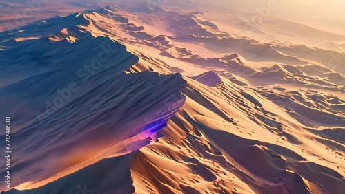 desert landscape. 4k video animation photo