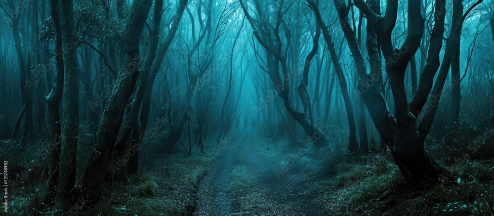 a frightening forest pathway