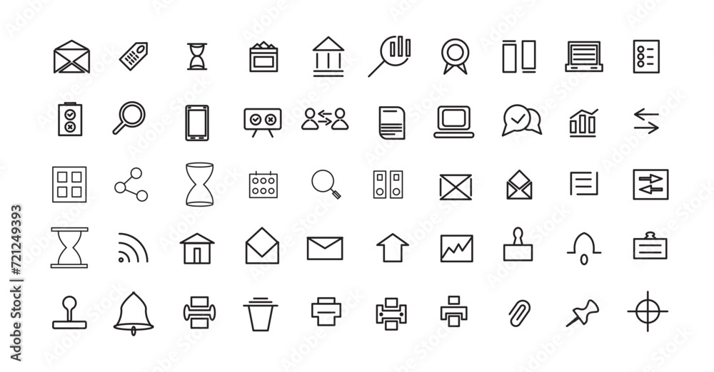 Obraz premium Computer Office Finance Accounting and technology icon set