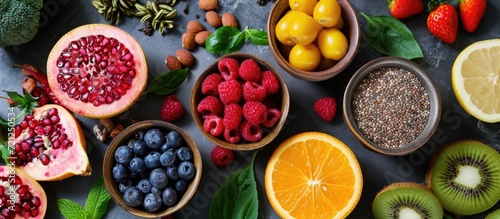 Nutritious immune-boosting food  abundant in antioxidants  minerals  and vitamins.