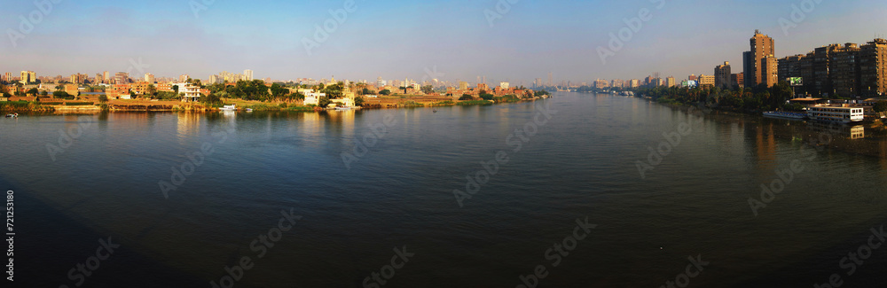 Panorama of Nile river, Cairo, Egypt
